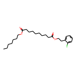 Sebacic acid, 2-chlorophenethyl heptyl ester