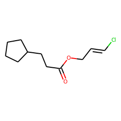 3-Cyclopentylpropionic acid, 3-chloroprop-2-enyl ester
