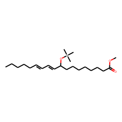 10,12-Octadecadienoic acid, 9-hydroxy, TMS, methyl ester