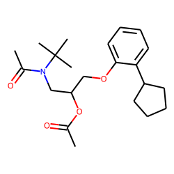 2-Acetoxy-3-(2-cyclopentylphenoxy)propylamine, N-acetyl-N-tert butyl-