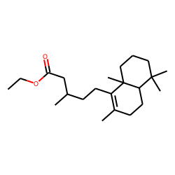 (S)-Ethyl 3-methyl-5-((4aS,8aS)-2,5,5,8a-tetramethyl-3,4,4a,5,6,7,8,8a-octahydronaphthalen-1-yl)pentanoate