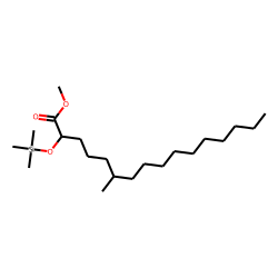 Hexadecanoic acid, 6-methyl-2-trimethylsilyloxy, methyl ester