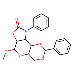 4H,6h-m-dioxino[4',5':5,6]pyrano[4,3-d]-4-oxazolin-2-one, hexahydro-4-methoxy-1,8-diphenyl-