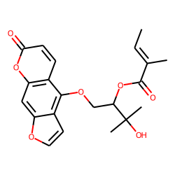 (R,Z)-3-Hydroxy-3-methyl-1-((7-oxo-7H-furo[3,2-g]chromen-4-yl)oxy)butan-2-yl 2-methylbut-2-enoate