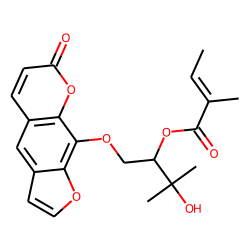 (Z)-3-Hydroxy-3-methyl-1-((7-oxo-7H-furo[3,2-g]chromen-9-yl)oxy)butan-2-yl 2-methylbut-2-enoate