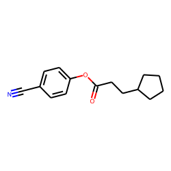 3-Cyclopentylpropionic acid, 4-cyanophenyl ester