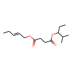 Succinic acid, 2-methylpent-3-yl cis-pent-2-en-1-yl ester