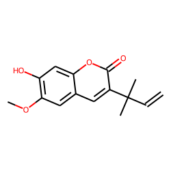 2H-1-Benzopyran-2-one, 3-(1,1-dimethyl-2-propenyl)-7-hydroxy-6-methoxy-