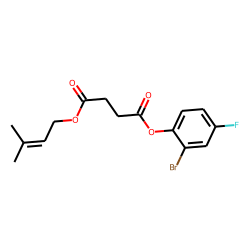 Succinic acid, 3-methylbut-2-en-1-yl 2-bromo-4-fluorophenyl ester