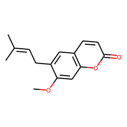 2H-1-Benzopyran-2-one, 7-methoxy-6-(3-methyl-2-butenyl)-