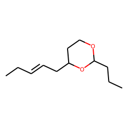 1,3-Dioxane, 2-propyl-4-(2-pentenyl), 2S,4R