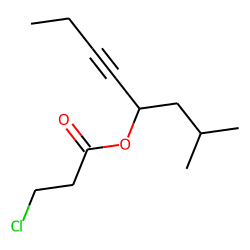 3-Chloropropionic acid, 2-methyloct-5-yn-4-yl ester