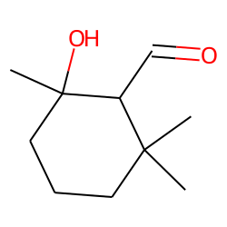 2- hydroxy-2,6,6-trimethylcyclo-hexane- 1-carboxaldehyde