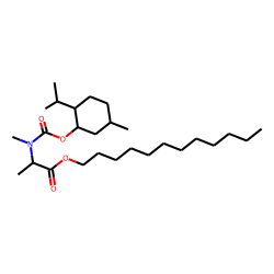 DL-Alanine, N-methyl-N-((1R)-(-)-menthyloxycarbonyl)-, dodecyl ester