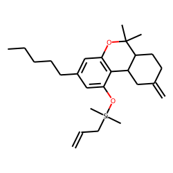 Silane, [(6a,7,8,9,10,10a-hexahydro-6,6-dimethyl-9-methylene-3-pentyl-6H-dibenzo[b,d]pyran-1-yl)oxy]dimethyl-2-propenyl-, (6aR-trans)-