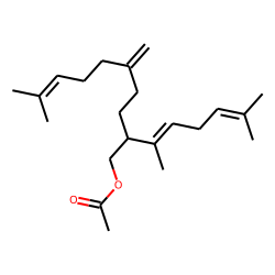 Pentadeca-2,5E,13-triene, 7-acetoxymethyl-10-methylene-2,6,14-trimethyl (Peucelinene acetate)