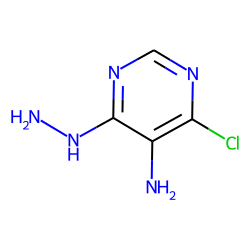Pyrimidine, 5-amino-4-chloro-6-hydrazino-