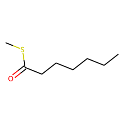 Heptanethioic acid, S-methyl ester
