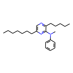 3-(N-methylanilino)-2-(n-pentyl)-5-(n-heptyl) pyrazine