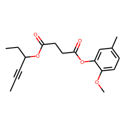 Succinic acid, hex-4-yn-3-yl 2-methoxy-5-methylphenyl ester