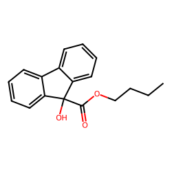 9H-Fluorene-9-carboxylic acid, 9-hydroxy-, butyl ester