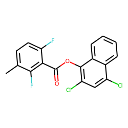2,6-Difluoro-3-methylbenzoic acid, 2,4-dichloronaphthyl-1 ester