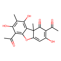 2,6-Diacetyl-3,7,9-trihydroxy-8,9b-dimethyl-9bH-dibenzofuran-1-one (Usnic acid)