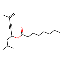Octanoic acid, 2,7-dimethyloct-7-en-5-yn-4-yl ester