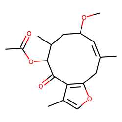 (5R,6S,8S,Z)-8-Methoxy-3,6,10-trimethyl-4-oxo-4,5,6,7,8,11-hexahydrocyclodeca[b]furan-5-yl acetate