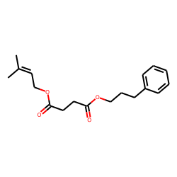 Succinic acid, 3-methylbut-2-en-1-yl 3-phenylpropyl ester