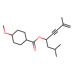 Cyclohexanecarboxylic acid, 4-methoxy-, 2,7-dimethyloct-1-en-3-yn-5-yl ester