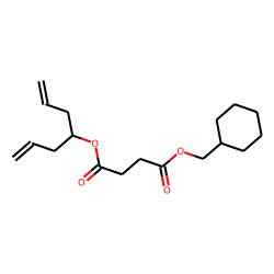 Succinic acid, cyclohexylmethyl hept-1,6-dien-4-yl ester
