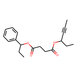 Succinic acid, hex-4-yn-3-yl 1-phenylpropyl ester