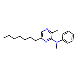 3-(N-methylanilino)-2-methyl-5-(n-heptyl)pyrazine
