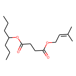 Succinic acid, 3-methylbut-2-en-1-yl 4-heptyl ester