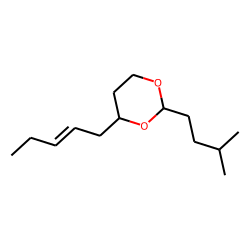 1,3-Dioxane, 2-isopentyl-4-(2-pentenyl), 2R,4R