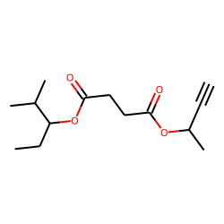 Succinic acid, but-3-yn-2-yl 2-methylpent-3-yl ester