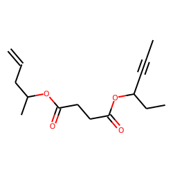 Succinic acid, hex-4-yn-3-yl pent-4-en-2-yl ester