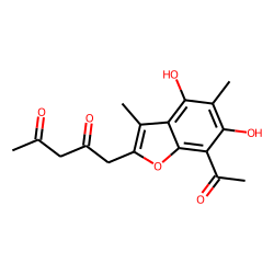 2,4-Pentanedione, 1-(7-acetyl-4,6-dihydroxy-3,5-dimethyl-2-benzofuranyl)-