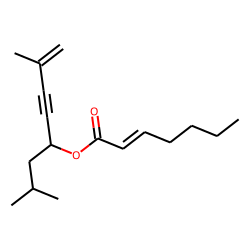 2-Heptenoic acid, 2,7-dimethyloct-1-en-3-yn-5-yl ester