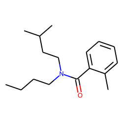 Benzamide, 2-methyl-N-butyl-N-3-methylbutyl-