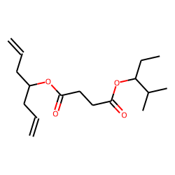 Succinic acid, 2-methylpent-3-yl hept-1,6-dien-4-yl ester