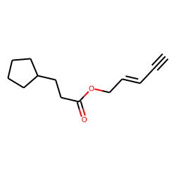3-Cyclopentylpropionic acid, pent-2-en-4-ynyl ester