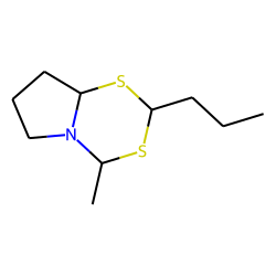 Pyrrolidino[1,2-e]-4H-1,3,5-dithiazine, 4-methyl-2-propyl