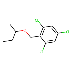 2,4,6-Trichlorobenzyl alcohol, 1-methylpropyl ether