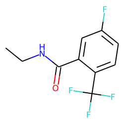 Benzamide, 2-trifluoromethyl-5-fluoro-N-ethyl-
