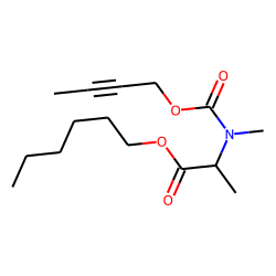 DL-Alanine, N-methyl-N-(byt-2-yn-1-yloxycarbonyl)-, hexyl ester