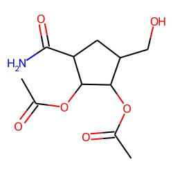 Cyclopentanecarboxamide, 2,3-dihydroxy-4-(hydroxymethyl)-2,3-diacetate