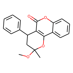 2H,5H-Pyrano[3,2-c][1]benzopyran-5-one, 3,4-dihydro-2-methoxy-2-methyl-4-phenyl-