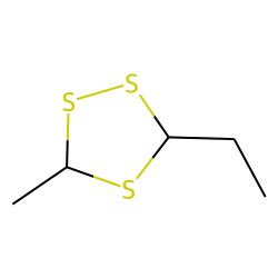 3-ethyl-5-methyl-1,2,4-trithiolane, B